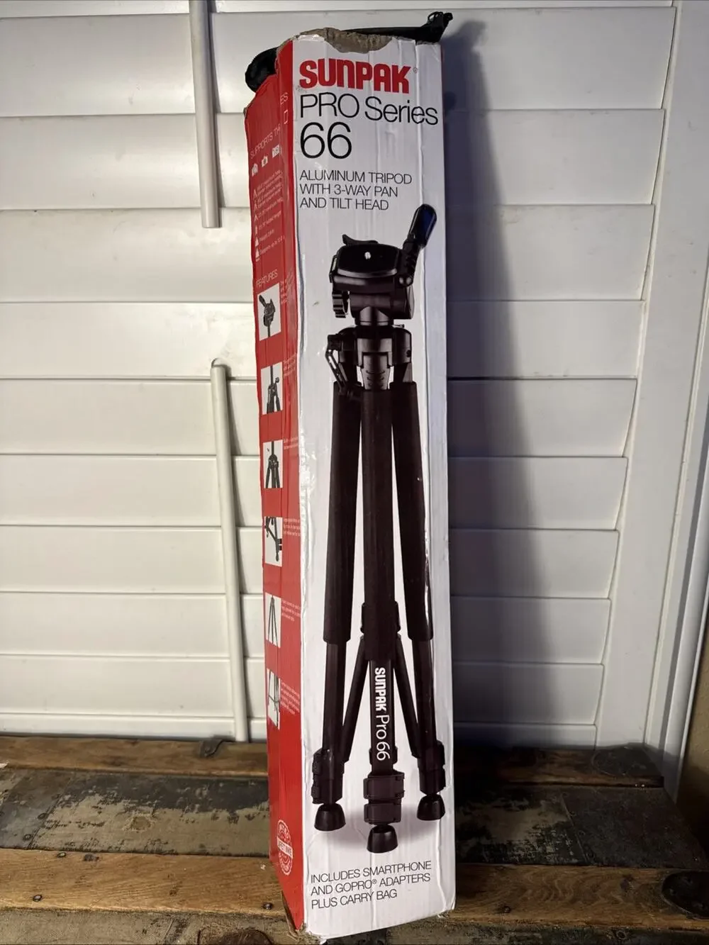 Sunpak PRO Series 66 Aluminum Tripod Pan Tilt Head 360 Quick Release